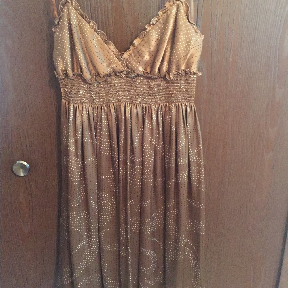Brown spaghetti strap dress
